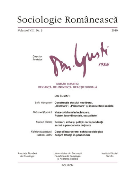 Sociologie Românească. Volumul VIII, Nr. 3/ 2010
