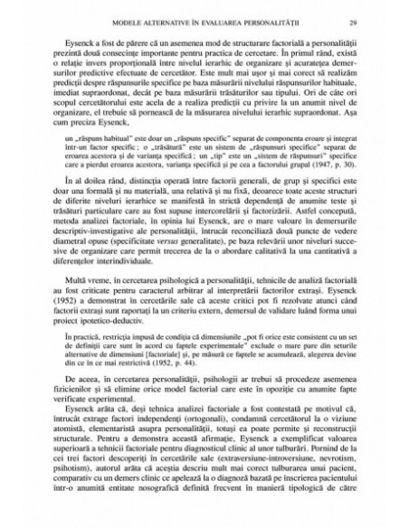 Evaluarea personalității. Modele alternative