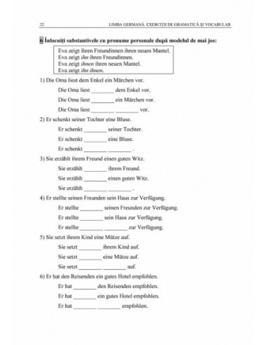 Limba germană. Exerciții de gramatică...