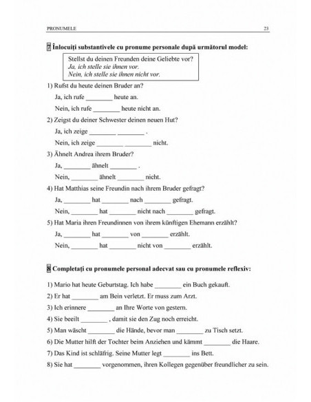 Limba germană. Exerciții de gramatică și vocabular