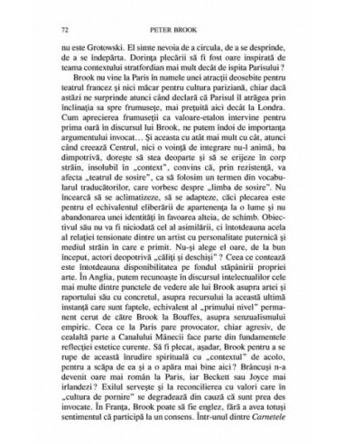 Peter Brook. Spre teatrul formelor... Peter Brook. Spre teatrul formelor...