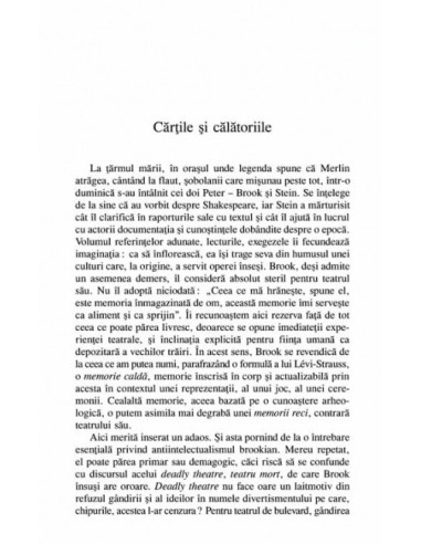 Peter Brook. Spre teatrul formelor... Peter Brook. Spre teatrul formelor...