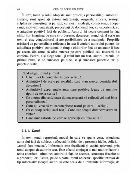 Cum se scrie un text