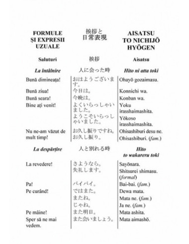 Ghid de conversație român-japonez