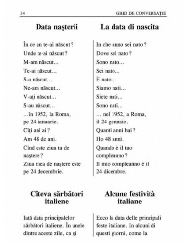 Ghid de conversație român-italian