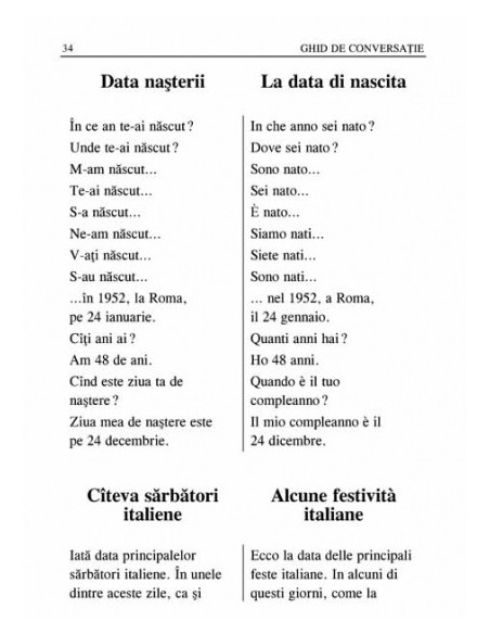Ghid de conversație român-italian