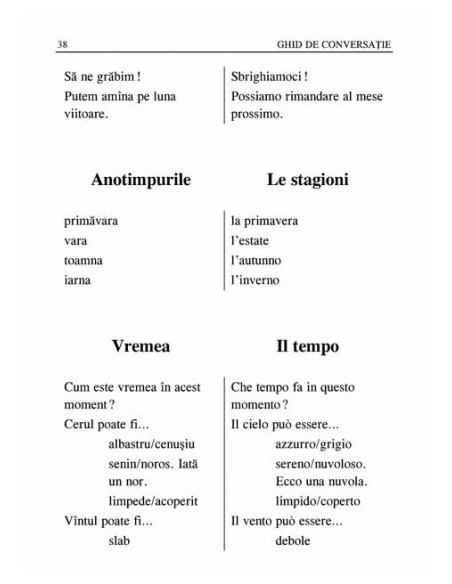 Ghid de conversație român-italian