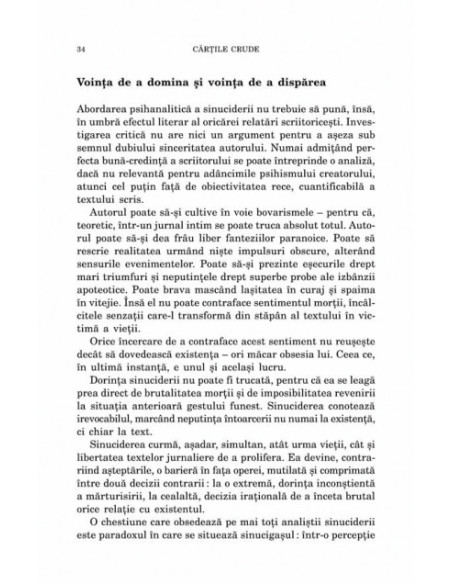 Cărţile crude. Jurnalul intim şi sinuciderea (ediţia a II-a revăzută)