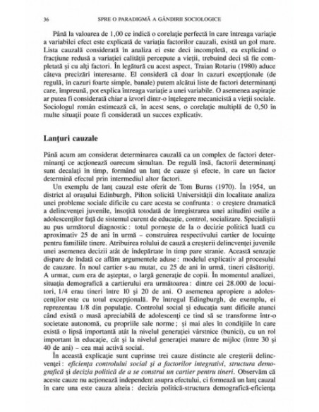 Spre o paradigmă a gîndirii sociologice (ediția a II-a)