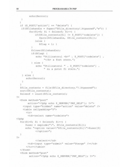 Programarea în PHP. Ghid practic