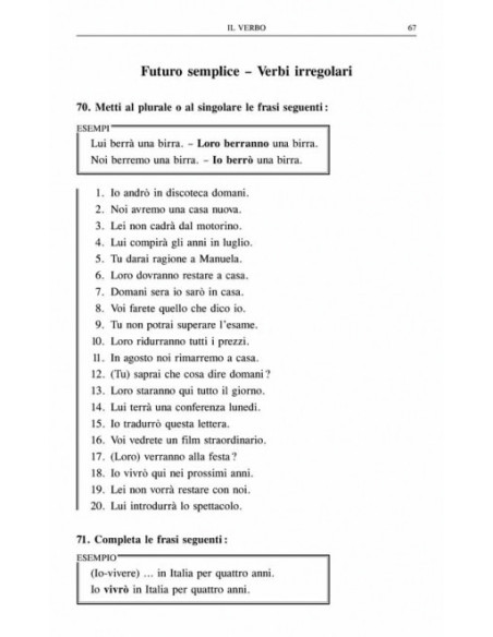 Limba italiană. Exerciții de gramatică și vocabular