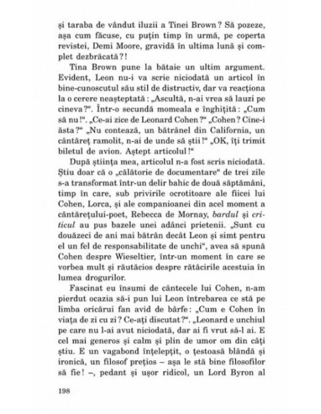 Viaţa, patimile şi cîntecele lui Leonard Cohen