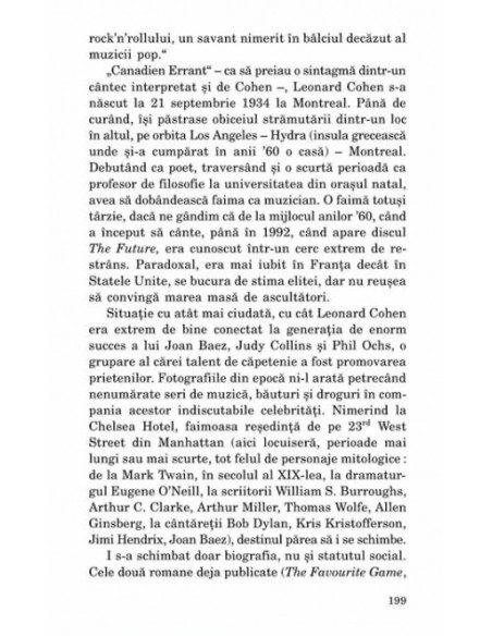 Viaţa, patimile şi cîntecele lui Leonard Cohen