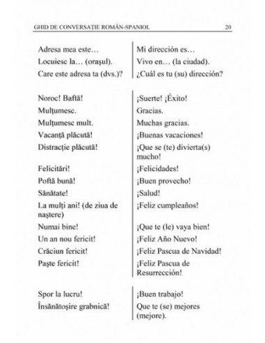 Ghid de conversație român-spaniol