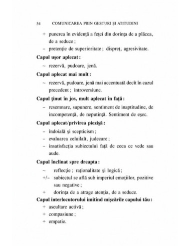 Comunicarea prin gesturi şi atitudini. 