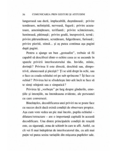 Comunicarea prin gesturi şi atitudini. 