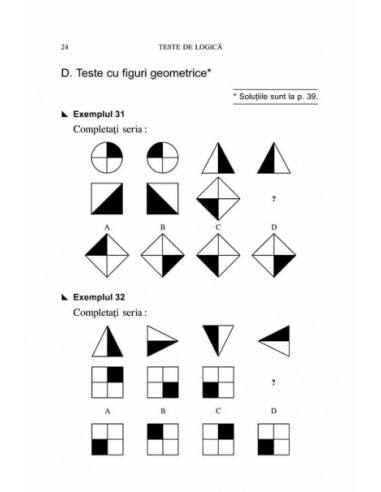 Teste de logică. Exerciţii şi soluţii