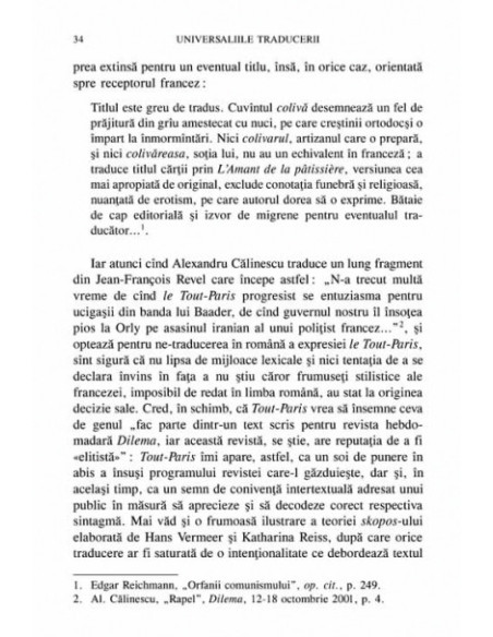 Universaliile traducerii. Studii de traductologie