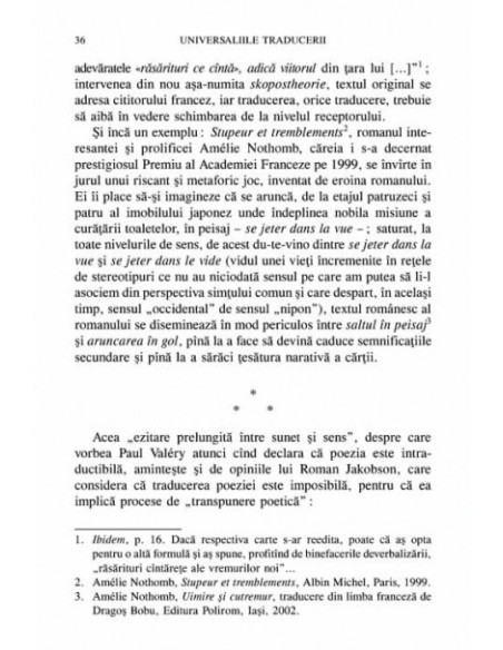 Universaliile traducerii. Studii de traductologie