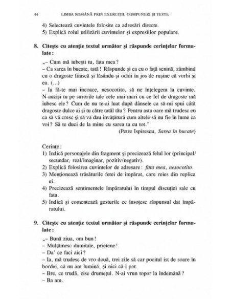 Limba română prin exerciţii, compuneri şi teste