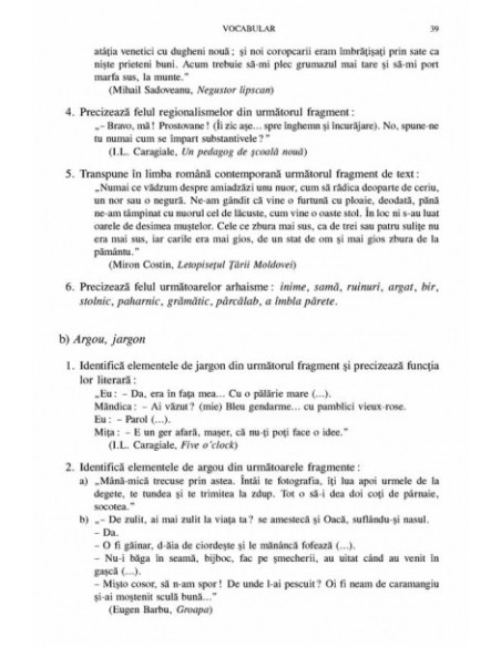 Limba şi literatura română pentru examene şi performanţă