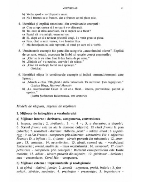 Limba şi literatura română pentru examene şi performanţă