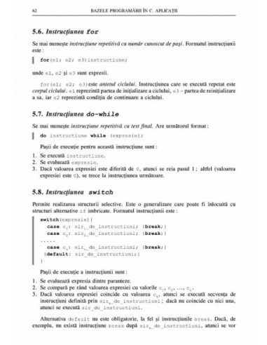 Bazele programării în C. Aplicații