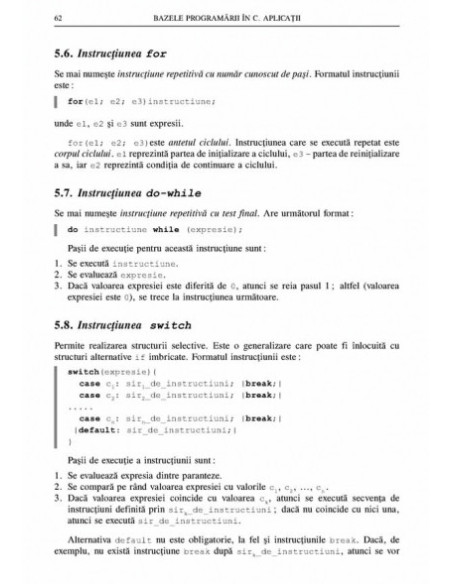 Bazele programării în C. Aplicații