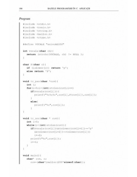 Bazele programării în C. Aplicații