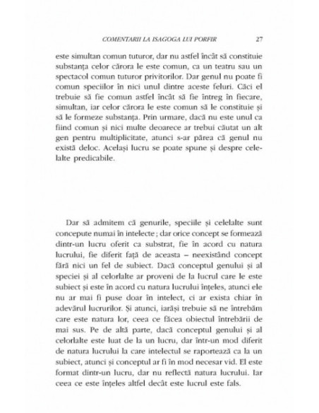Comentarii la Porfir. Despre universalii împreuna cu fragmente corespondente din Porfir, Boethius și Ioan din Salisbury