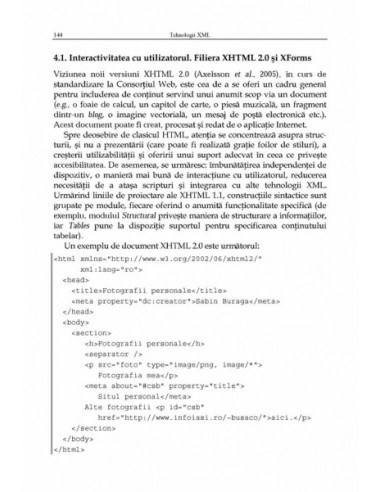 Tehnologii XML Tehnologii XML