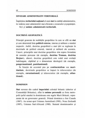 Dicţionar de geopolitică Dicţionar de geopolitică