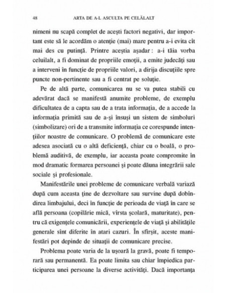 Arta de a-l asculta pe celălalt. 