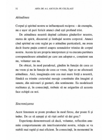 Arta de a-l asculta pe celălalt. 
