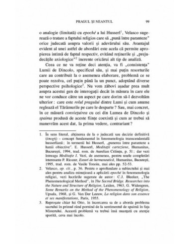 Pragul şi neantul. Încercări de... Pragul şi neantul. Încercări de...