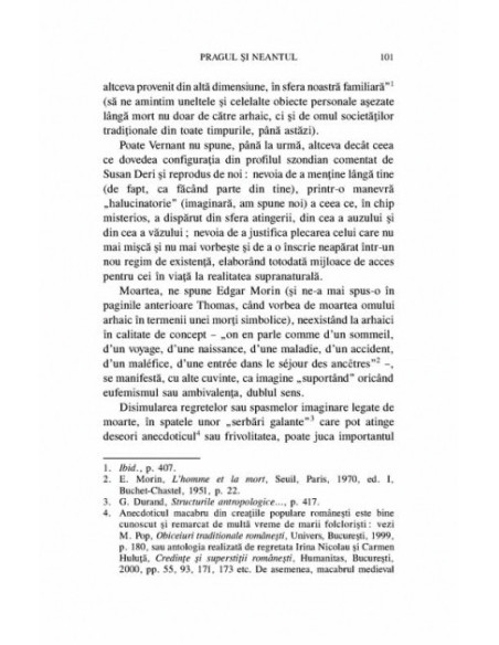 Pragul şi neantul. Încercări de circumscriere a morţii