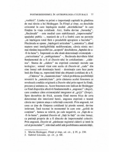 Postmodernismul în antropologia... Postmodernismul în antropologia...