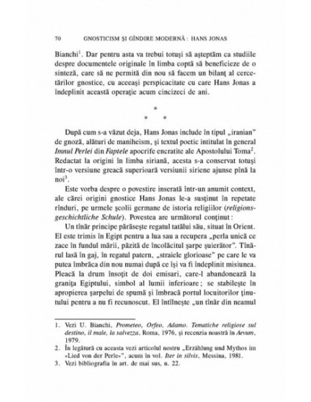 Gnosticism şi gîndire modernă: Hans Jonas