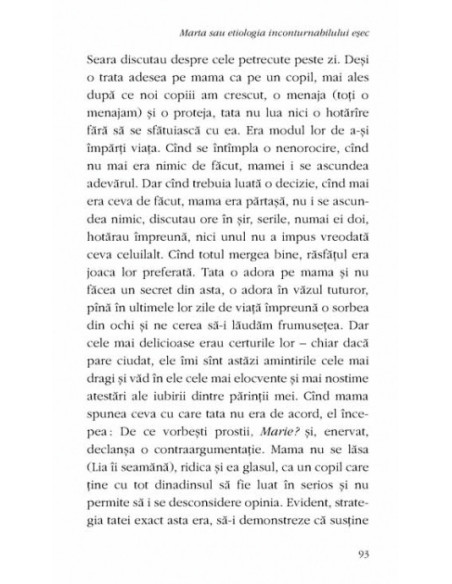 Marta sau etiologia inconturnabilului eșec