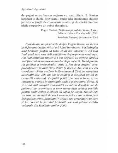 Agresiuni, digresiuni