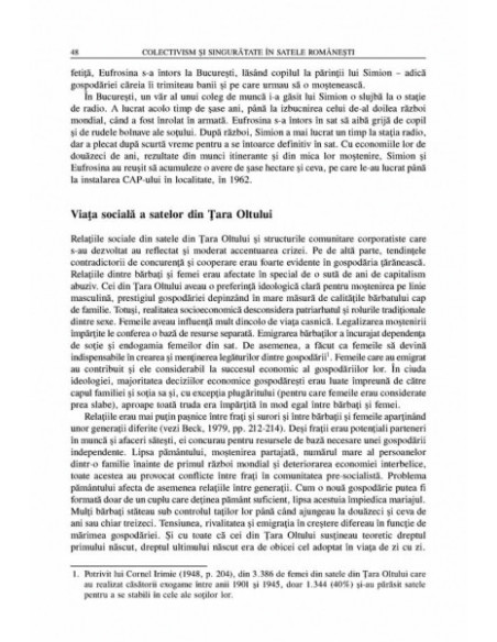 Colectivism și singurătate în satele românești. Țara Oltului în perioada comunistă și în primii ani după Revoluție