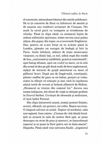 Ultimul sufleu la Paris. 69 de rețete culinare