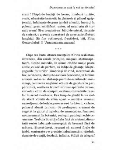 Dumnezeu se uită la noi cu binoclul