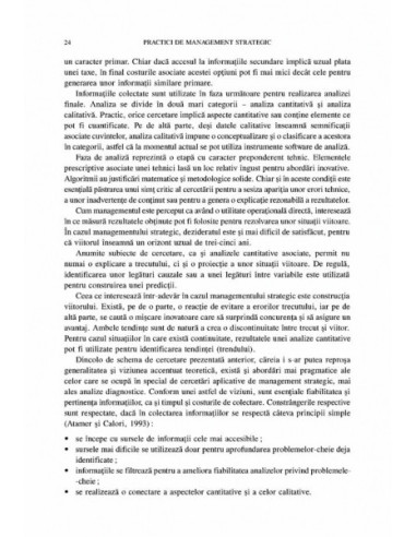Practici de management strategic.... Practici de management strategic....