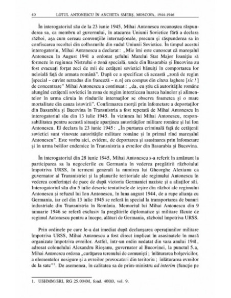 Lotul Antonescu în ancheta SMERS, Moscova, 1944-1946. Documente din arhiva FSB