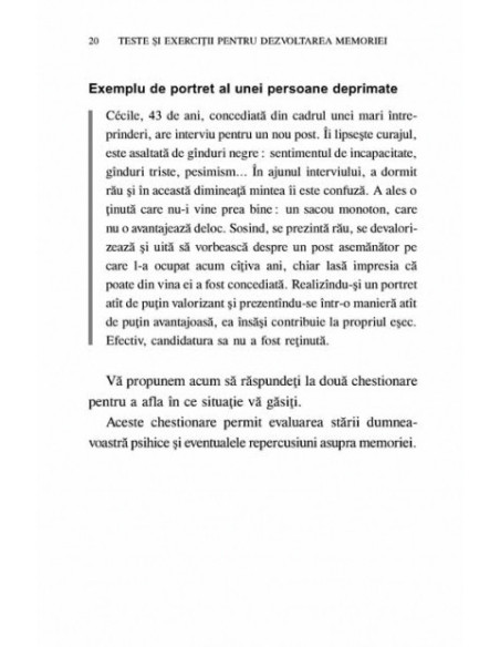 Teste şi exerciţii pentru dezvoltarea memoriei. Evaluarea cunoştinţelor, sfaturi şi soluţii
