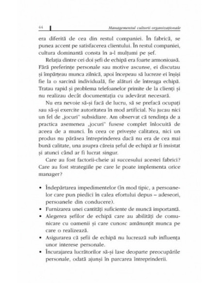 Managementul culturii organizaționale. Pași spre succes