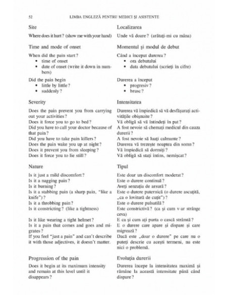 Limba engleză pentru medici și asistente