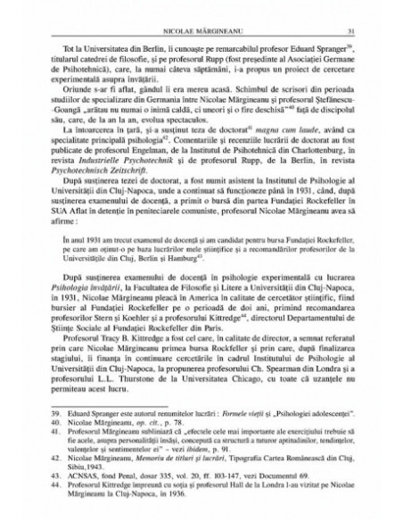 Nicolae Mărgineanu. Un psiholog în temnițele comuniste. Documente preluate din arhiva CNSAS