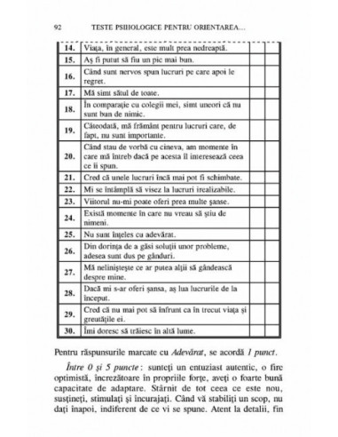 Teste psihologice pentru orientarea...